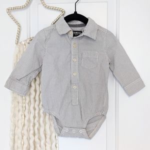 OshKosh B'Gosh Button Up Collared Onesie, 9-12m